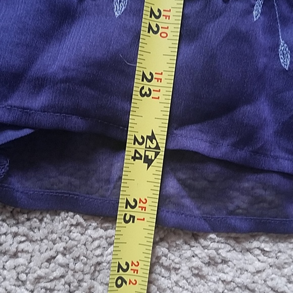 Beaded Iridescent Blue/Purple Skirt w/ Embroidery - Picture 4 of 5